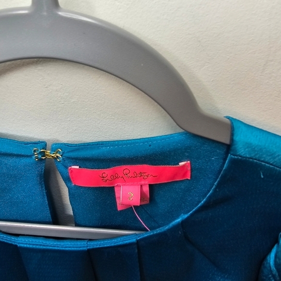 NWT Lilly Pulitzer Blakelynn Elbow Sleeve Round Neckline Blue Rhapsody S… - Picture 6 of 10